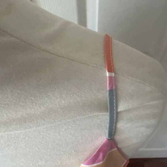 Womens Tank Top Sz Large Art To Wear 80s 90s Y2K Happy Cowl Neck Colorblock - Picture 3 of 7